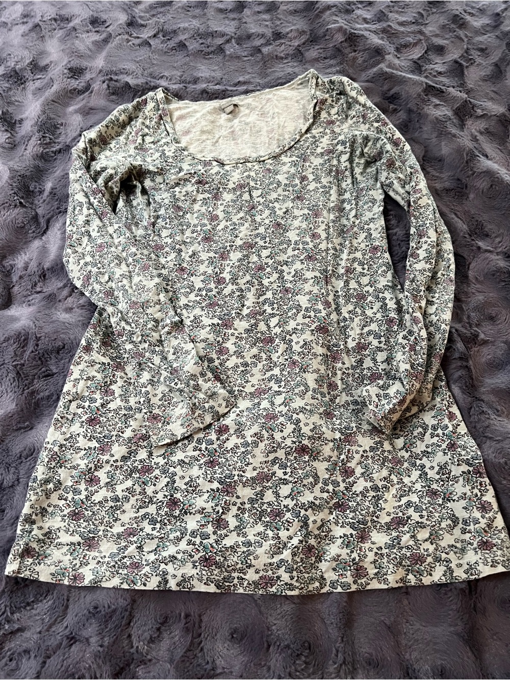 Rubbish Floral Scoop Neck Tunic with Pink and Green Accents -Jr. sizing